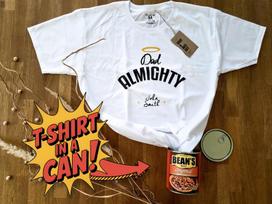 Dad Almighty | T-Shirt in a Can! | Customizable Gift, T-Shirt for Any Occasion, Birthday, Christmas & More! S