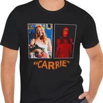 Carrie T-Shirt Black Short Sleeve Horror Movie Tee L