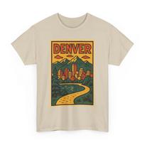 Denver T-Shirt: Retro Comic Style City Tee for Mountain Lovers Mile High Vibes 4XL