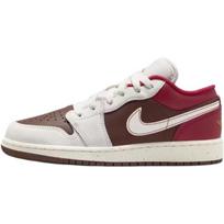 Jordan Air Jordan 1 Leather Low top Children's Basketball Shoes Ecru Unisex IR7600-211 36.5