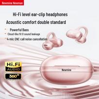 Numan A50 Open-Ear Clip-on Bluetooth Sports Earbuds rožinio aukso spalvos