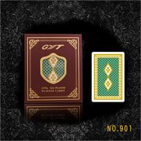 Double-Sided Frosted Guandan Plastic Bridge Poker Cards (58x88mm) brown