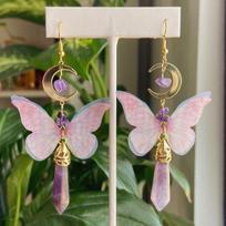 Fairy Style Crystal Butterfly Drop Earrings With Handcrafted Alloy For Women