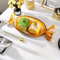 Large Colorful Fruit Tray Candy Dish Snack Plate for Home Living Room Coffee Table Dessert Serving Platter