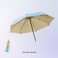 Nanqiao Mini 5-Fold 8-Bone Color-Block Pocket Umbrella