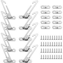 10 Pcs Window Restrictors Locks Stainless Steel Child Security Restrictor Hook with Screws 5 Left & 5 Right Handed Opening Limiters Restrictor Safety 10PCS