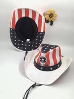 Custom Hat Manufacturer American Western Cowboy Style Striped 250th Anniversary Rope Hat Caps for Men Customized Hat Factory One Size