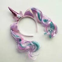 Unicorn Birthday Girl Headband Baby Shower Party Cute Kids Hair Hoop Hairbands Accessories Unicorn Birth… More