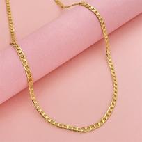 Copper Gold Plated Vacuum Plating 24K Gold 4MM Unisex Geometry Europe and America 2026 4MM*40CM