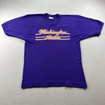 Vintage Washington Huskies T-Shirt Mens Medium Purple V-Neck University UW 80s M