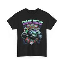 Vintage Grave Digger Monster Jam Graphic Tee Cotton T-Shirt 2XL