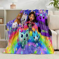 1PC Rainbow Friends Dollhouse Flannel Blanket Gift, Suitable for Both Men And Women, Soft Ideal for Beds And Sofa, Birthday Or Christmas Gift 75x90cm