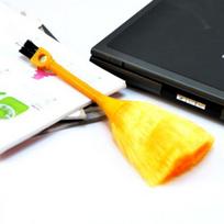 Mini Fluffy Anti Static Delicate Keyboard Brush Dusting Wand Desktop Cleaning Tool Laptop Cleaner raudona