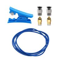 Aibecy 3D Printer Kit PTFE Tubing Hose Pipe 2 Meter for 1.75mm Filament with PTFE Tube Cutter 2pcs mėlyna