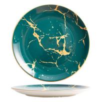 European-style Phnom Penh tableware marble plate Western food plate Steak plate Household tableware Banquet Model room
