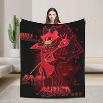 VOX H-Hazbin Hotel Alastor Game Blankets  Warm Soft Pattern Plush Throw Blanket For Outdoor Travel Flannel Bedspread Bed Cover 30x40in
