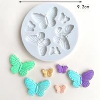 6 lizdų drugelio silikoninė forma, cukraus masės forma, sausainių, keksiukų, šokolado kepimo forma, fondanto tortų dekoravimo įrankis, kepykla, vakarėlis one size