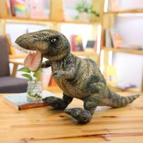 Milžiniško dydžio dinozauro pliušinis žaislas Gyvas Žemės drebėjimo drakonas Tyrannosaurus Rex Lėlės Minkšti minkšti žaislai Berniuko gimtadienio dovana beige