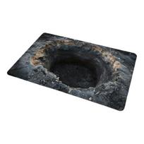 Kilimėlis 3D optinės iliuzijos kilimas su realistišku skylės efektu Minkštas neslystantis draugiškas gyvūnams kilimas 40x60cm