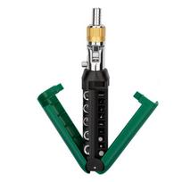 14-in-1 Multi-functional Ratchet Screwdriver Multi-angle Socket Straight Cross Shaped Set Tool Screwdriver Set žalia