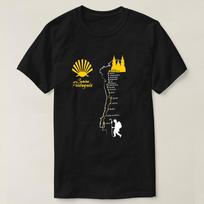 Camino de Santiago Portugalija Marškinėliai Nauji 100% Medvilnė Trumpomis Rankovėmis Apvalia Kaklo Iškirpte Harajuku Laisvalaikio Vyriški Marškinėliai Gatvės Stiliaus S gray