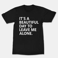 It's A Beautiful Day To Leave Me Alone Unisex Funny Graphics T-Shirt Sarcastic 4XL