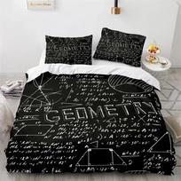 Math Equation Soft with Soft Fabric Duvet Cover Twin Quen Science Chemistry Geometry Mathematics Formula Patern Beding Set For Child Student Rom 120*200cm Single
