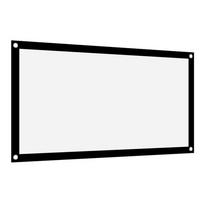 White Portable Projector Screen Soft Projection Screen Washable Projector Curtain  Outdoor Camping 40in