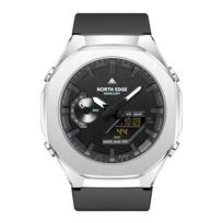 NORTH EDGE MERCURY 50m Water Quartz World 5 LED Outdoor Sports Silver Men's Watch, Analog-Digital, Resistant, Movement, Time, Stopwatch, Countdown,