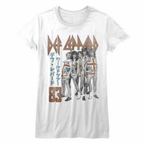 Def Leppard Def Lep '83 White Junior Women's T-Shirt M