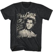 Billy Idol 84 Rebel Yell Tour Black Heather T-Shirt XL