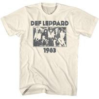 Def Leppard Monochrome 1983 Natural T-Shirt S