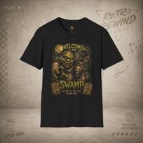 Horror Shrek Swamp Graphic T-Shirt | Y2K Fairytale Nightmare Tee | RetroRewind After Dark XL