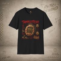Horror Tamagotchi Shirt, Red | Cursed Virtual Pet Tee | Creepy 90s Nostalgia | RetroRewind After Dark L