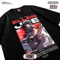 Zenless Zone Zero Ellen Joe Marškinėliai – Anime Žaidimo Grafinis Marškinėlis M gray