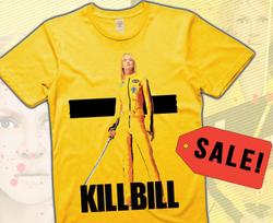 Hot Sale Kill Bill V9 Movie Poster unisex Yellow T-Shirt all sizes S-5XL Tarantino 4XL