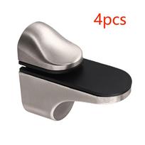 4PCS Adjustable Glass Shelf Brackets Zinc Alloy Wall Mount Polished Chrome sidabras