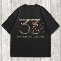 Clair Obscur Expedition 33 T-Shirt: Distressed Gold & Red Petal Gamer Tee 2XL
