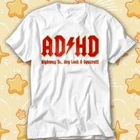 ADHD AD HD Highway To Hey Look A Squirrel Neurodiverse Heavy Metal Rock T-Shirt 426 XL