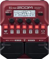 Zoom Bass Pedal B1 FOUR Red Multi-Effects