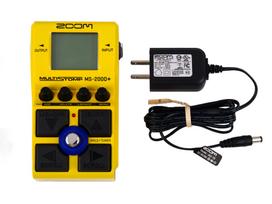 original ZOOM with 200 types of [Includes adapter] MS-200D+ Multi-Stomp Pedal, Yellow, distortion.