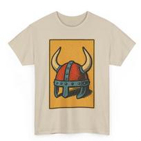 Viking Helmet T-Shirt: Retro Comic Norse Warrior Graphic Tee 3XL