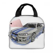 Fast And Furious Skyline Insulated Lunch Bag for Women Children Leakproof Food Boxes Thermal Lunch Box Tote One Size