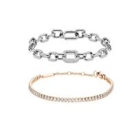 Daniel Wellington Bracelet Starlight Tennis Sparkling Galaxy Rose Gold Silver Synthetic Cubic Zirconia Alloy Brass Same Style for Men C387C608 sidabras