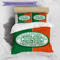 Cel-tic Football Club Crest Printed Pattern Duvet Cover Set – includes 1 duvet cover and 2 matching pillowcases Bedroom decor Christmas gifts 135cm*200cm