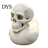 Creative Animal Hybrid Decor 3D Printed Skull Duck Ornament, Gothic Figurine, Feathers Texture Ornament Halloween for Home Office Bedroom Living Room balta