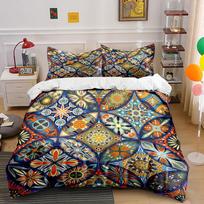 Mandala Pattern Bedding Set Bedding Duvet Cover Set Duvet Cover Pillowcases (1 * Duvet Cover 2 * Pillowcases, without duvet insert) 135x200cm