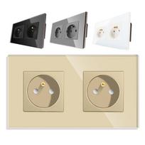 RF433 Tuya WiFi Smart Switch EU Touch Light Switch No Neutral Wire Compatible with Alexa Wireless Wall Remote Voice Control 86mm*86mm&Eu Standard gray