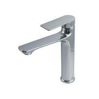 Modern Single Handle Deck Mount Mixer Tap with Ceramic Valve Core Cold & Hot Water Wash Tap for Single Hole Basin Tap (Clear,Polished) gryna