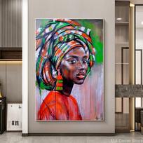 Afrikos juodaodė grafiti meno plakatai ir spaudiniai Abstraktūs Afrikos mergaičių drobės paveikslai ant sienos Meno paveikslėliai Sienų dekoras 21*30cm
